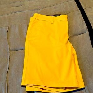 Tommy Hilfiger yellow mid rise shorts size 2